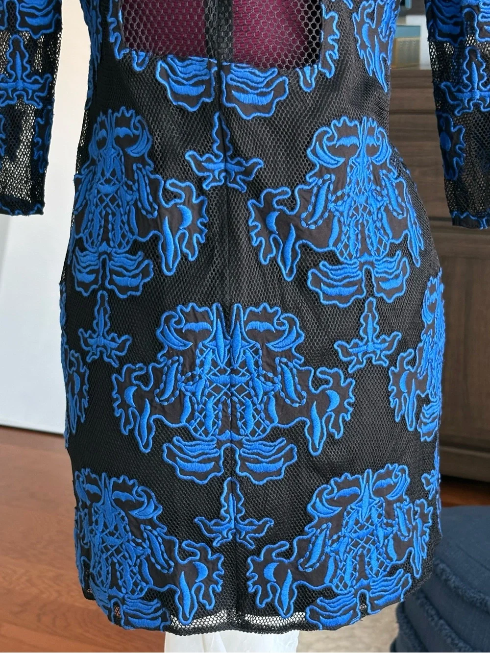 NEW with tags SANTIERI Blue-Black Sachin and Babi DRESS SZ 4 retail $595